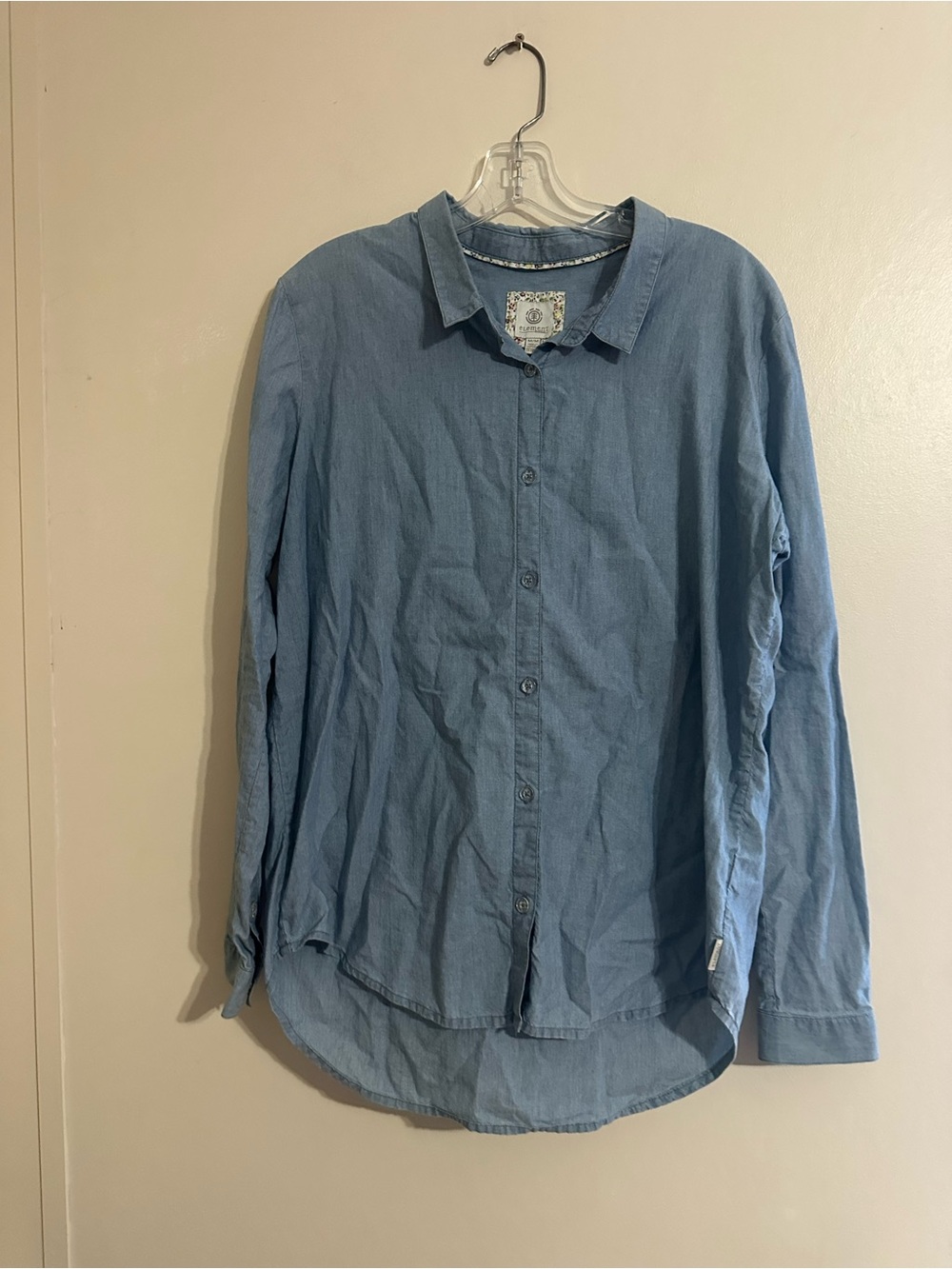 Element Light Blue Casual Button-Down Shirt